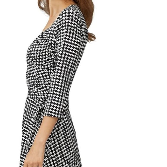 Like new! LEOTA Black and white Houndstooth Sweetheart Neckline Dress Si… - Picture 15 of 16